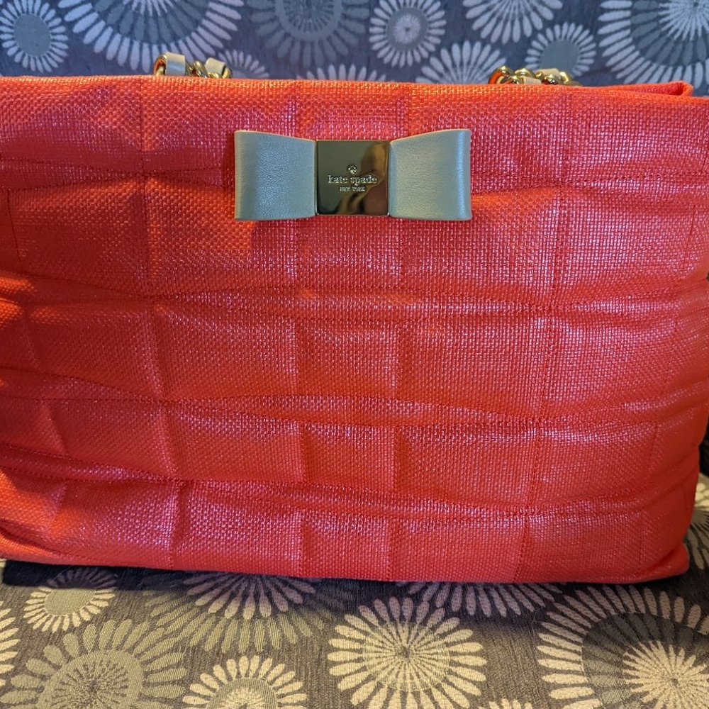 Kate Spade Veranda Place Maryanne Quilt Straw Bag
